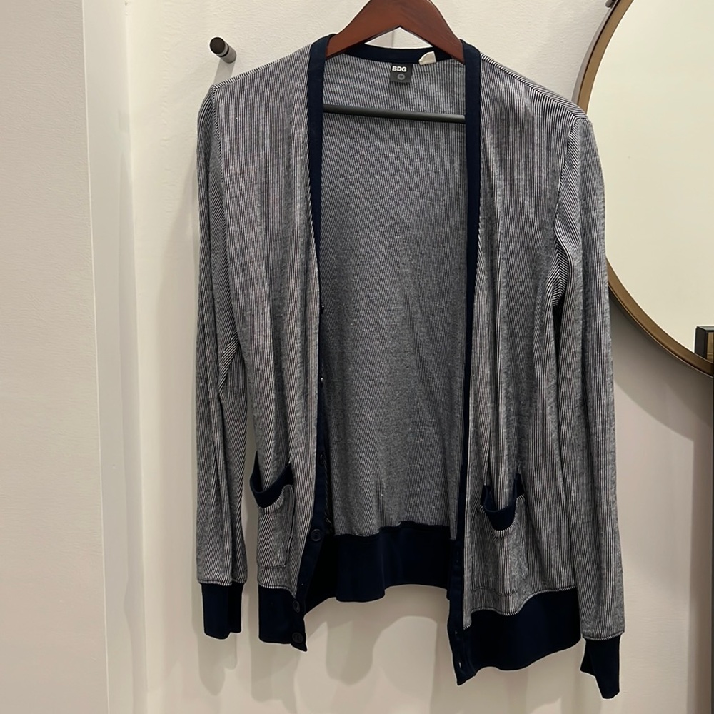BDG blue button up cardigan
